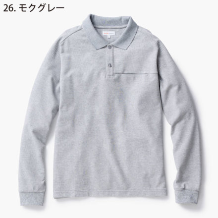 桑和 [BEAMS DESIGN] B1815-50 長袖ポロシャツ（胸ポケット有）