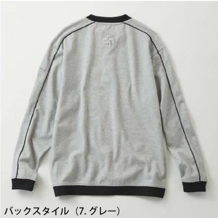 桑和 [STUD'S] S2564 長袖Tシャツ(ヘンリーネック、胸ポケット有)