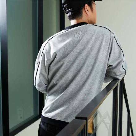 桑和 [STUD'S] S2564 長袖Tシャツ(ヘンリーネック、胸ポケット有)