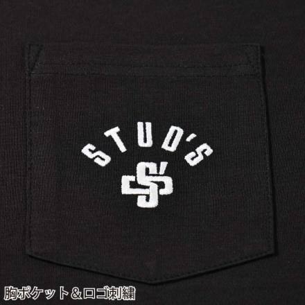 桑和 [STUD'S] S3553-2 裏ドライメッシュ半袖Tシャツ(胸ポケット有)