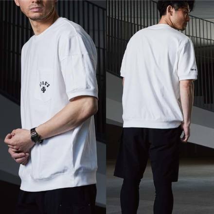 桑和 [STUD'S] S3553-2 裏ドライメッシュ半袖Tシャツ(胸ポケット有)