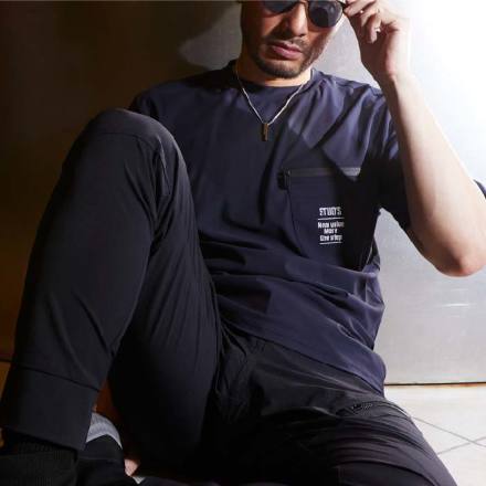 桑和 [STUD'S] S8563 ハイストレッチ冷感半袖Tシャツ