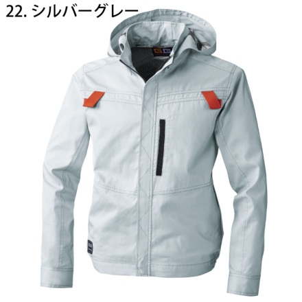 桑和 5039-00 EF長袖ブルゾン 6Lサイズ シルバーグレー(22) 【北海道・沖縄・離島配送不可】 桑和 [G.GROUND] 5039-00 EF用長袖ブルゾン
