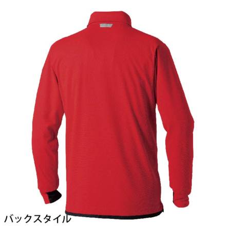 桑和] 7335-50 長袖ボタンダウンポロシャツ（胸ポケット付き）