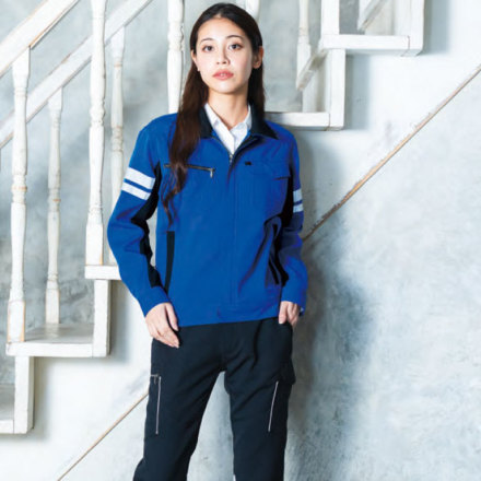 桑和] 964 長袖ブルゾン(反射材付き)