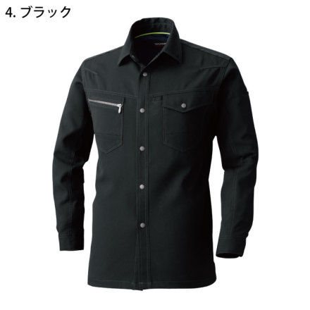 WIRROW ブラック 長袖シャツ WIRROW ブラック 長袖シャツ