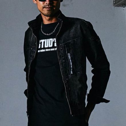 桑和 [STUD'S] S1210 スリムフィット ストレッチデニムブルゾン