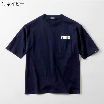 てつ コットン半袖ポケT S1553-1 (綿100%)（STUD'S） | 作業着・作業