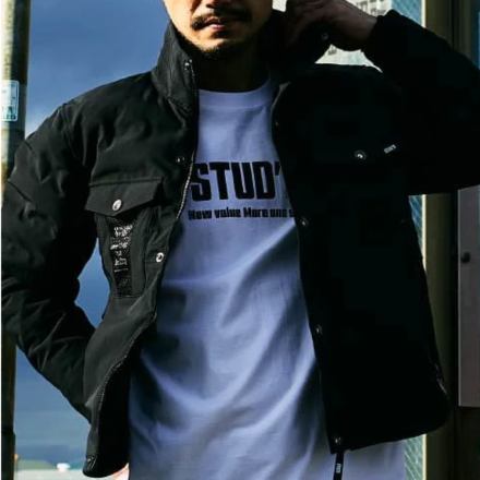 桑和 [STUD'S] S1562-1 コットン長袖Tシャツ (胸ポケット無し)