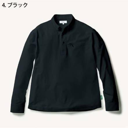 桑和 [UCB] U7715-50 長袖ポロシャツ(ボタンダウン、胸ポケット有)