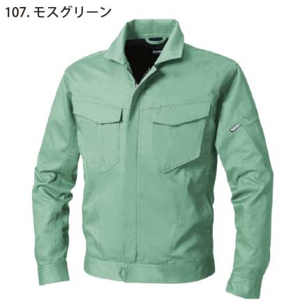 桑和 4441 長袖ブルゾン LLサイズ モスグリーン(107)【メーカー直送