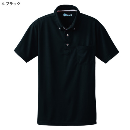 新品【Black&White】ボタンダウンポロ DRY&UV防止 メンズLL