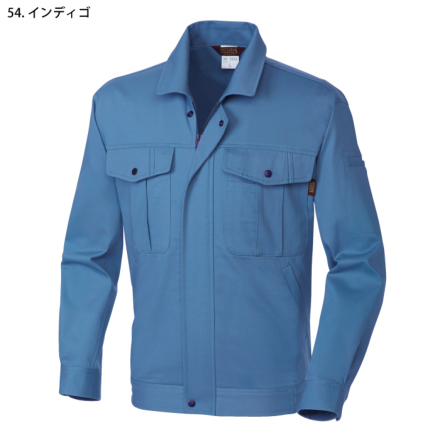 送料無料  桑和 5333 長袖ブルゾン 6Lサイズ インディゴ(54)  いつも爽やかな肌ざわり Sowa-b-5333-m-05-dl.jpg