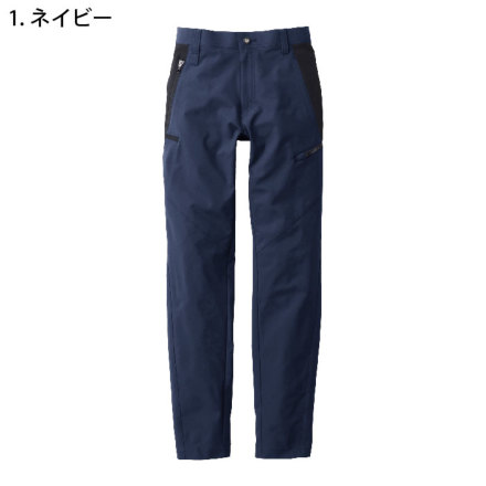 光沢感のあるネイビーのカーゴパンツ✨ カーゴパンツ（カーゴパンツ）｜NAVY（ネイビー）のファッション