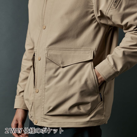 TS Design] 4617 エコハイブリッドダブルクロスコーチジャケット