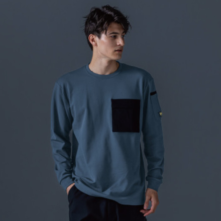 TS Design] 55353 ニッカーズドライワッフルロングスリーブTシャツ