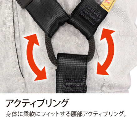 Tajima] A4SFBFR-WL4BK セフハーネスB 平ロープL4ダブルセット 黒