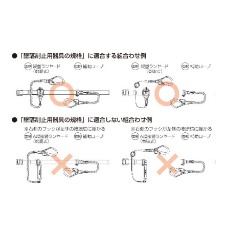 Tajima] B1JR150-TL1BK 胴ベルト用ランヤード 蛇腹 縦型L1