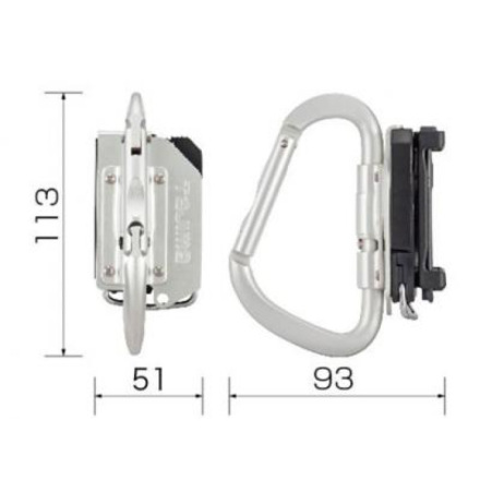 タジマ] SFKHA-CLF 着脱式工具ホルダー アルミ カラビナ大 折りたたみ