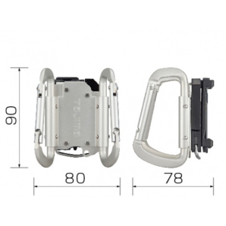 タジマ] SFKHA-CSW 着脱式工具ホルダー アルミ カラビナダブル小