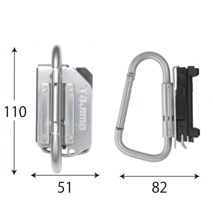 タジマ] SFKHS-CLF 着脱式工具ホルダー ステン カラビナ大 折りたたみ