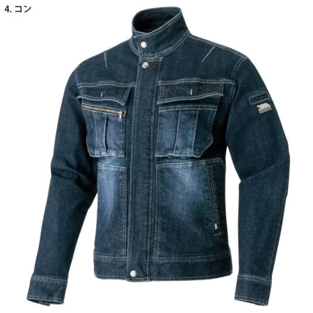 寅壱 デニム蛇腹ライダースジャケット 8930-554 商品詳細｜鳶服