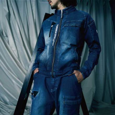 寅壱] 8880-124 デニムワークジャケット 【特大サイズ】