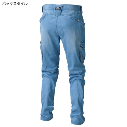 リコーダーガーゼ袋タイプ No.127 デニムストライプ×ブロック体 I'Z FRONTIER アイズフロンティア 作業服 作業着 作業ズボン