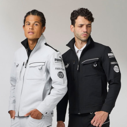 PUMA.AT WORK. × HIROMI ワークジャケット PW-3041G WORK JACKET プーマ ワークウェア ヒロミ コラボレーション・ワークギア 作業着 ジャケット 上着 作業服 PUMA] PW-3041G 作業ウェアPUMA×F//H HIROMI 限定ワークジャケット