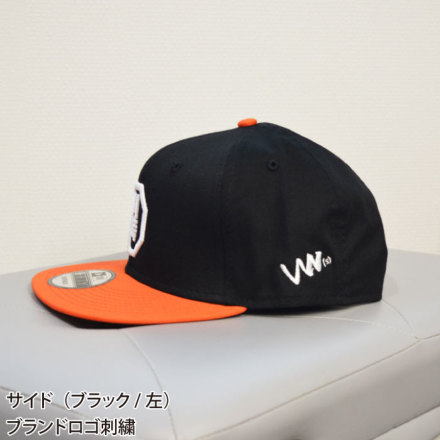 VILLAGE WORKer(s)] NEW ERA 川崎 キャップ BLACK×ORENGE