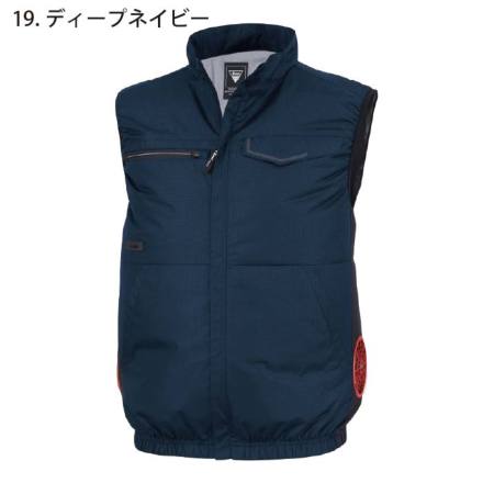 XEBEC 空調服 エコベスト XE98039 ディープネイビーL ジーベック] XE98039 空調服(R) ベスト | 作業服・作業着や