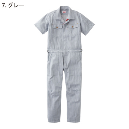 ツナギ服 半袖カバーオール DON RH3005 ヤマタカ S〜4L 綿100％ (すそ直しできます) (社名ネーム一か所無料) Yamataka-RH3005-m-03-dl.jpg